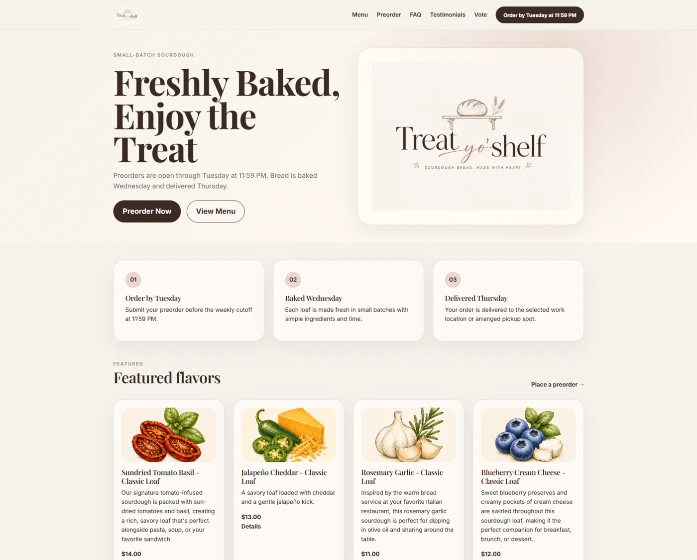 Treat yo' Shelf website screenshot